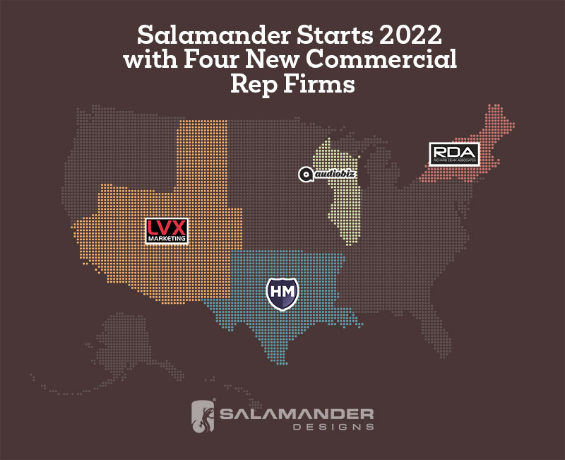 Salamander Starts 2022 with Four New Commercial Rep Firms