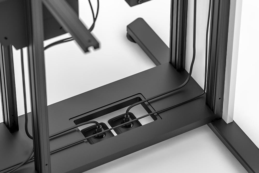 table access to floor wiring