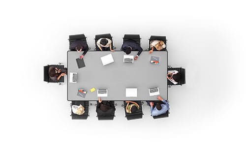 diagram of rectangular table layout