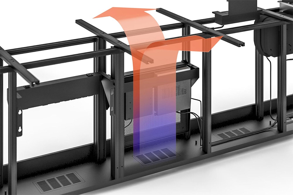 table access to floor wiring
